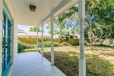 Backyard covered porch