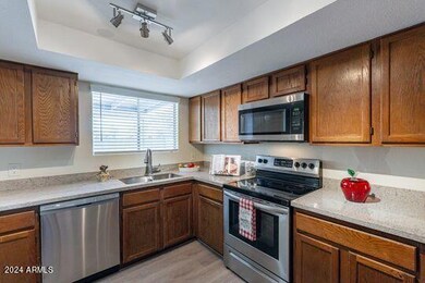 Kitchen with SS appliances