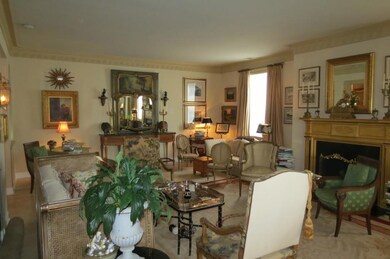 Formal living room with working gas fireplace
