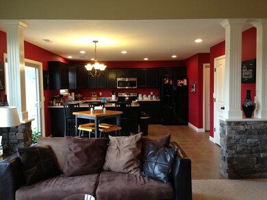 Open Living Room Dining Room Area