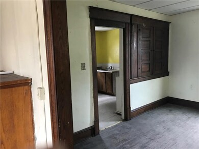 Dining room built-ins. Leading to Kitchen.