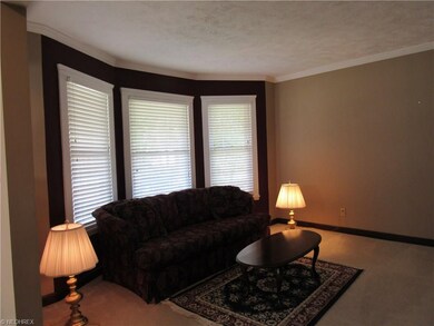 Another view of the living room's bay window with 