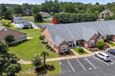 Aerial perspective of suburban area