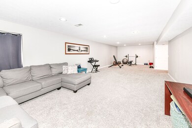 Finishsed basement with egress window and full bathroom