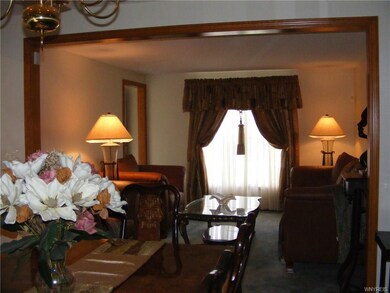 View into living room from the formal dining room.