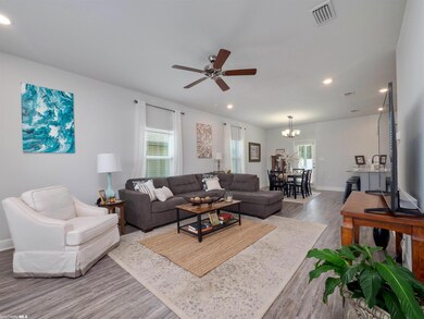 Open concept plan that flows into the dining room