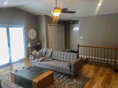 Living Room with Vaulted Ceiling