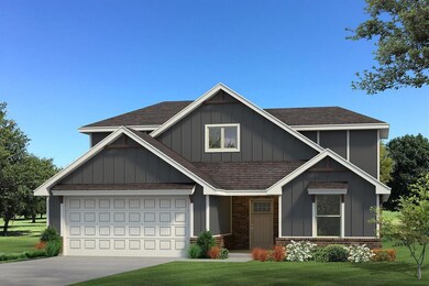 Craftsman inspired home with a garage and a front 