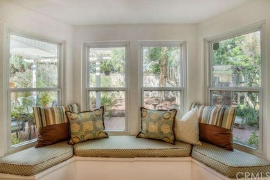 View of the bay window and built in seating with s