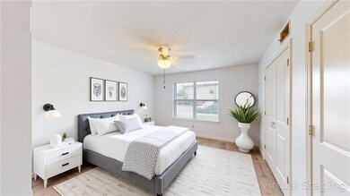 Staged bedroom