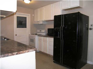 The north wall of the renovated kitchen. The door 