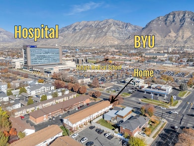 Drone / aerial view of a mountainous background