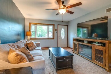 Living room with bay window