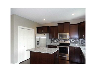 Kitchen. Open kitchen with center island and pantr