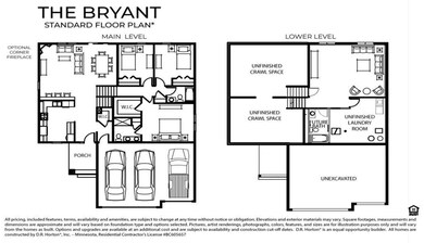 The Bryant floor plan with open concept main floor