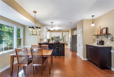 Morning room and kitchen feature modern cork floor
