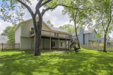 Backyard view of the oversized composite deck & wa