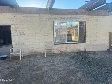 Outside pool east wall