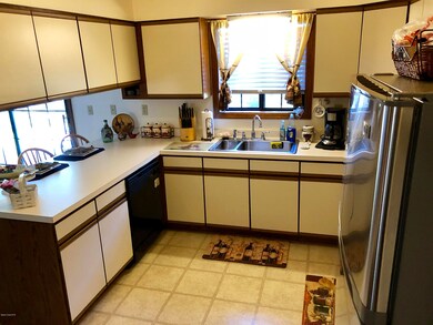 Kitchen Sinks looks out over backyard!