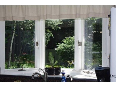 Kitchen. View of the yard from...