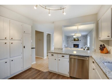Great sight lines from the kitchen to family room 