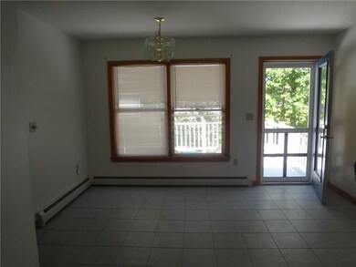 Tiled kitchen opens to deck