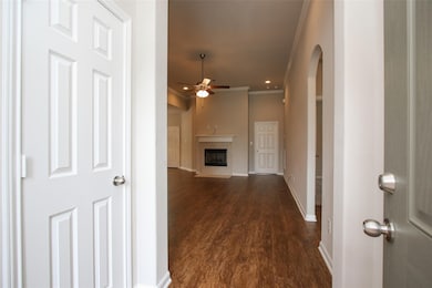 View of the living area as you open the door
