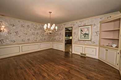 Built-in cabinetry in dining room