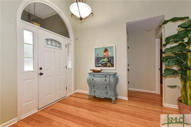 Foyer, entrance, bamboo flooring