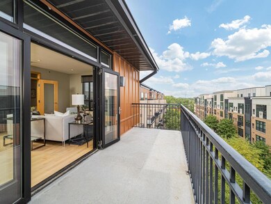 Enjoy fresh air from your 5th story balcony.