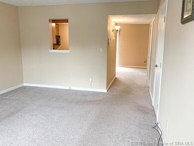 View through to dining room/office/play room.