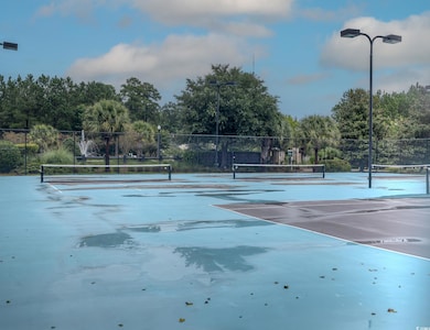 View of tennis court