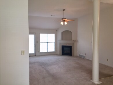 Open, gas fireplace, large open space