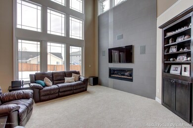 Living Room w/Stunning Fireplace Wall