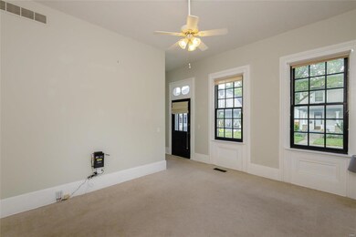 Family room looking out over the front yard of the