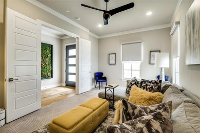 This flex room can be used as a 4th bedroom, study