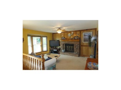 Great Room/Fireplace flanked by wood paneling!