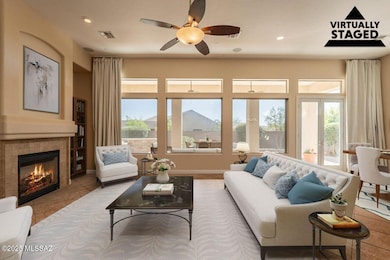 STAGED Great Room with Fireplace