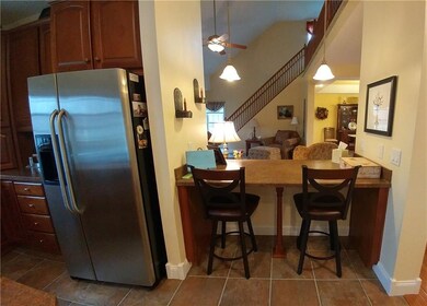 This area is so versatile - desk, eating, buffet, 