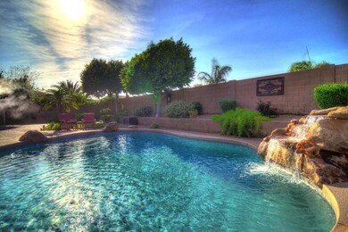 Mature trees and stunning water feature