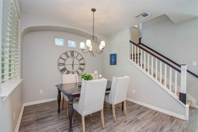 Spacious dining room close to kitchen.