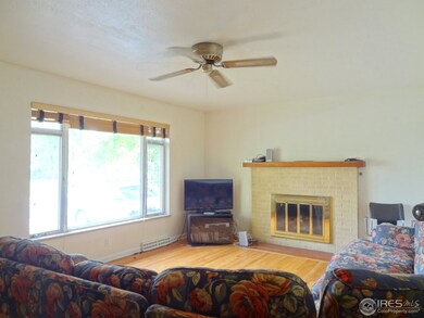 Hardwood floors & fireplace