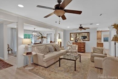 Living room with luxury vinyl wood-style flooring 
