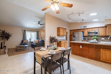 Dining to kitchen and living room