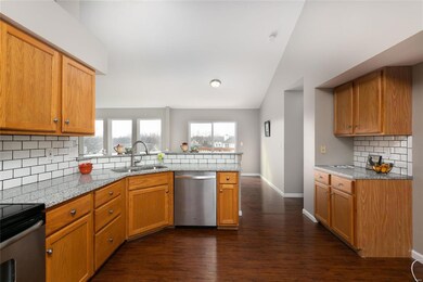 The large Kitchen features lots of great cabinet s