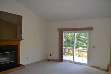 This view of the family room faces the back side o