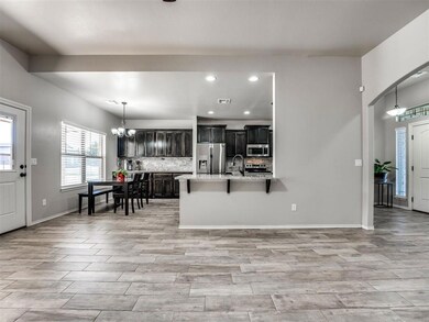 A view of the kitchen from main living room.  The 