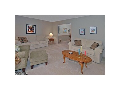 Living room onto formal dining room.