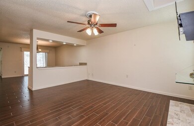 Open space living room and dining area