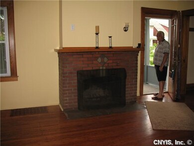 Living Room Wood Fireplace  refinished  Hardwood F